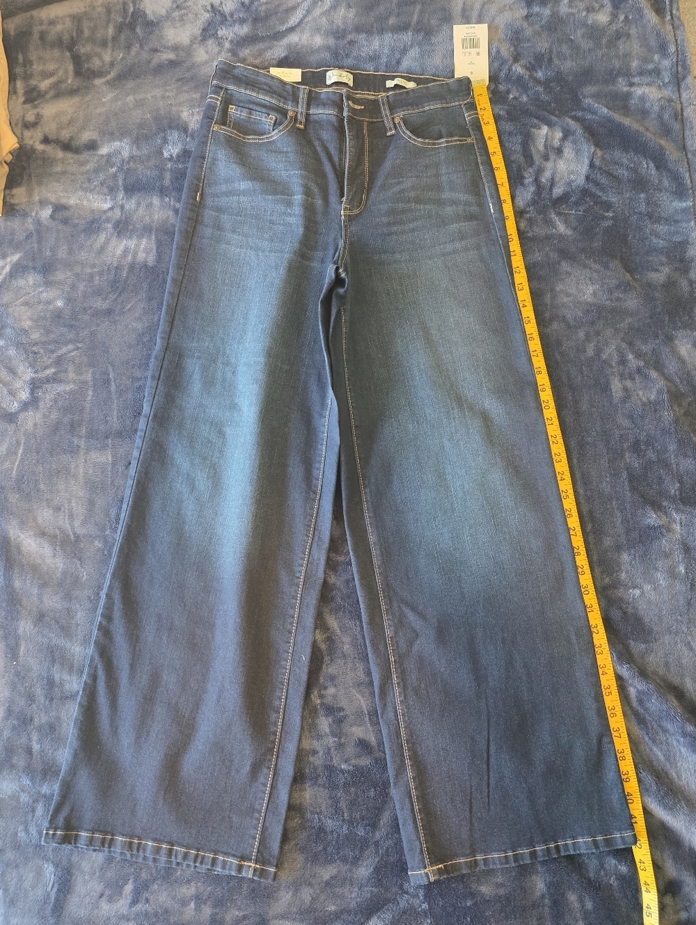 Wonderly Wide-Leg Dark Indigo Jeans
